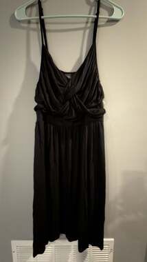 Mossimo Women's Black Twist-Front Spaghetti Strap Dress